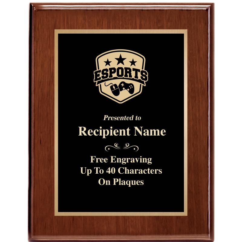 7X9 GLOSSED WALNUT PLAQUE