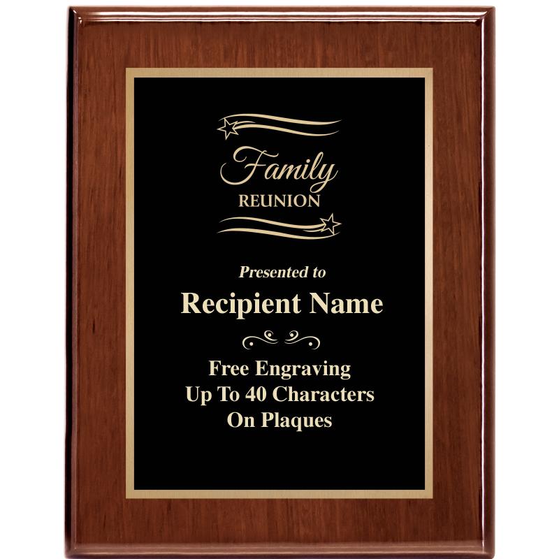 7X9 GLOSSED WALNUT PLAQUE