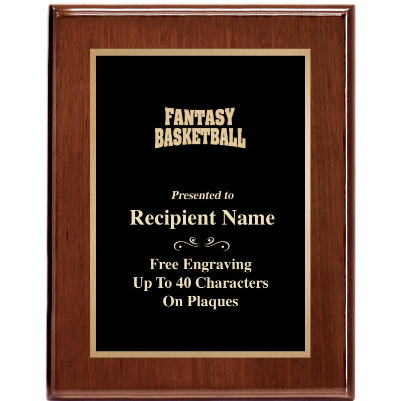 7X9 GLOSSED WALNUT PLAQUE