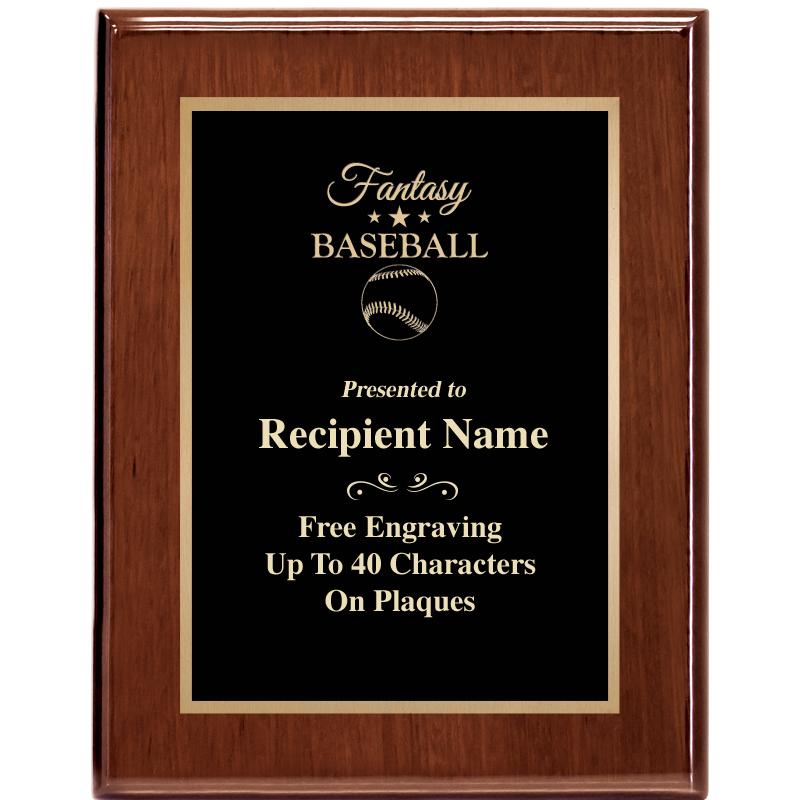 7X9 GLOSSED WALNUT PLAQUE