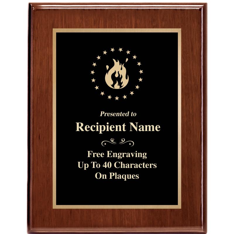 7X9 GLOSSED WALNUT PLAQUE