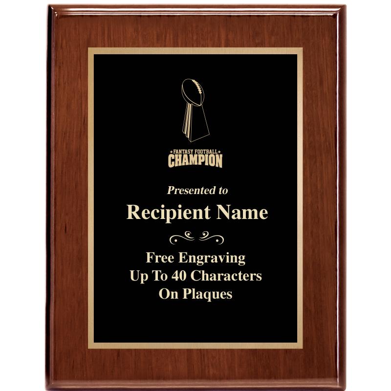 7X9 GLOSSED WALNUT PLAQUE