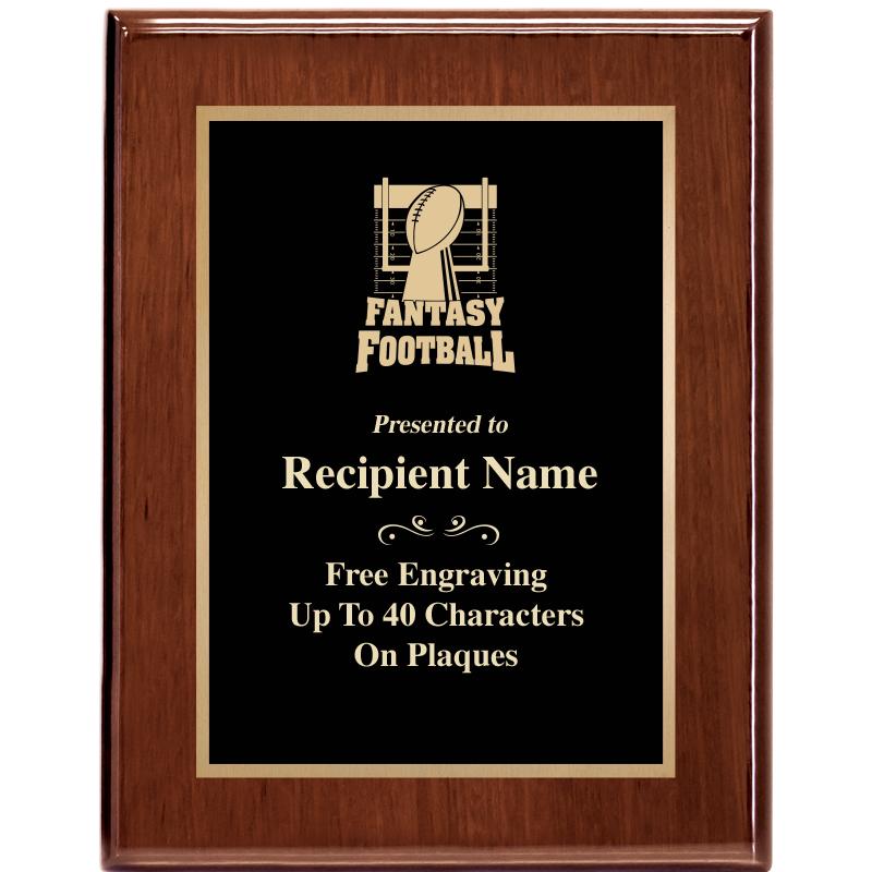 7X9 GLOSSED WALNUT PLAQUE