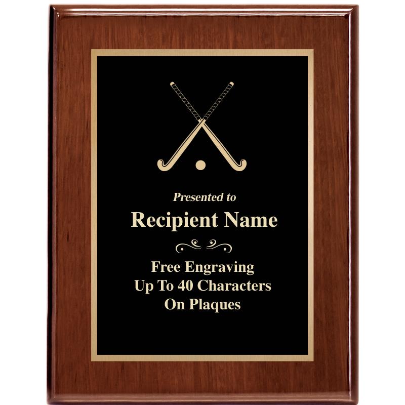 7X9 GLOSSED WALNUT PLAQUE