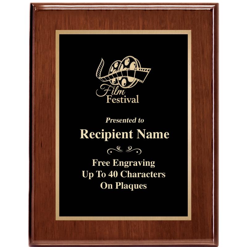 7X9 GLOSSED WALNUT PLAQUE