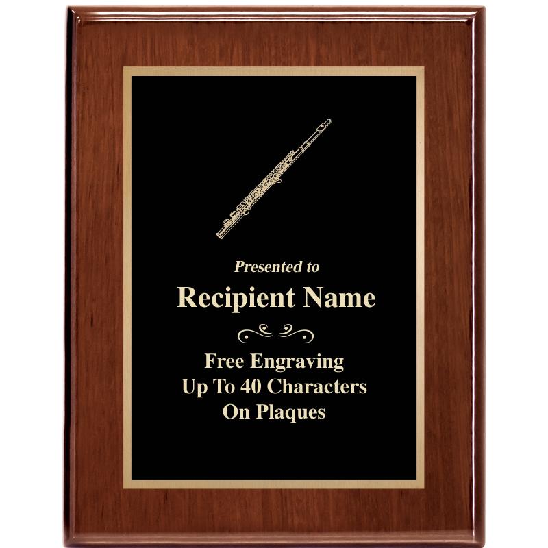 7X9 GLOSSED WALNUT PLAQUE