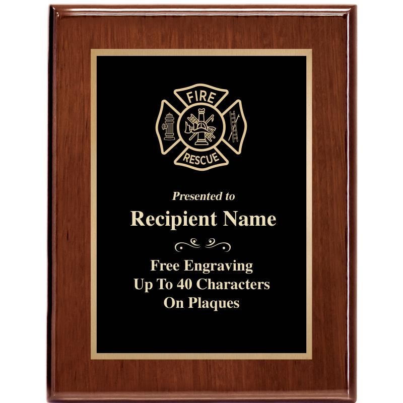 7X9 GLOSSED WALNUT PLAQUE