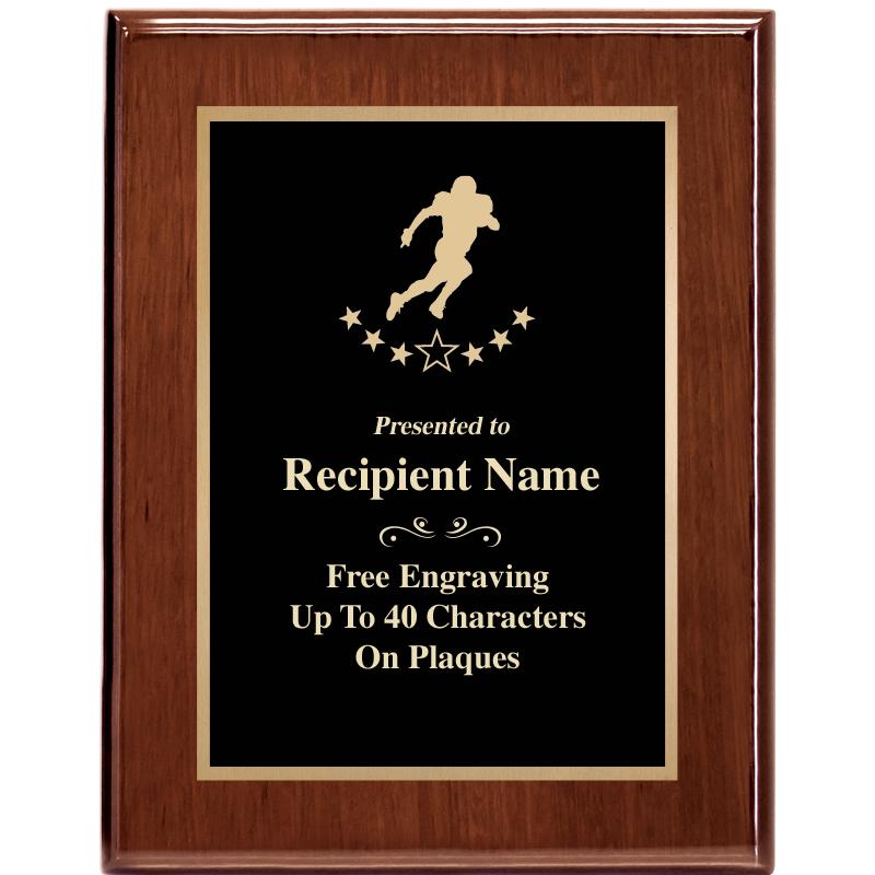 7X9 GLOSSED WALNUT PLAQUE