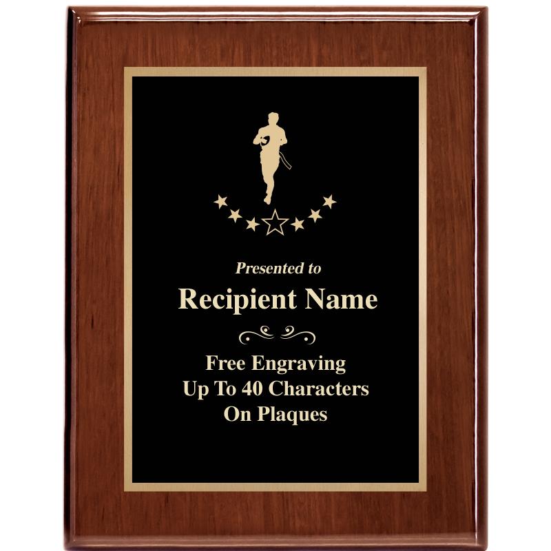 7X9 GLOSSED WALNUT PLAQUE