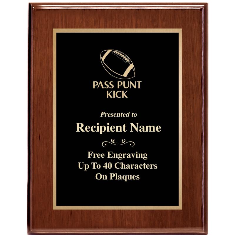 7X9 GLOSSED WALNUT PLAQUE