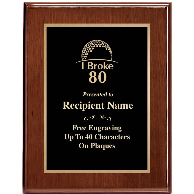 7X9 GLOSSED WALNUT PLAQUE