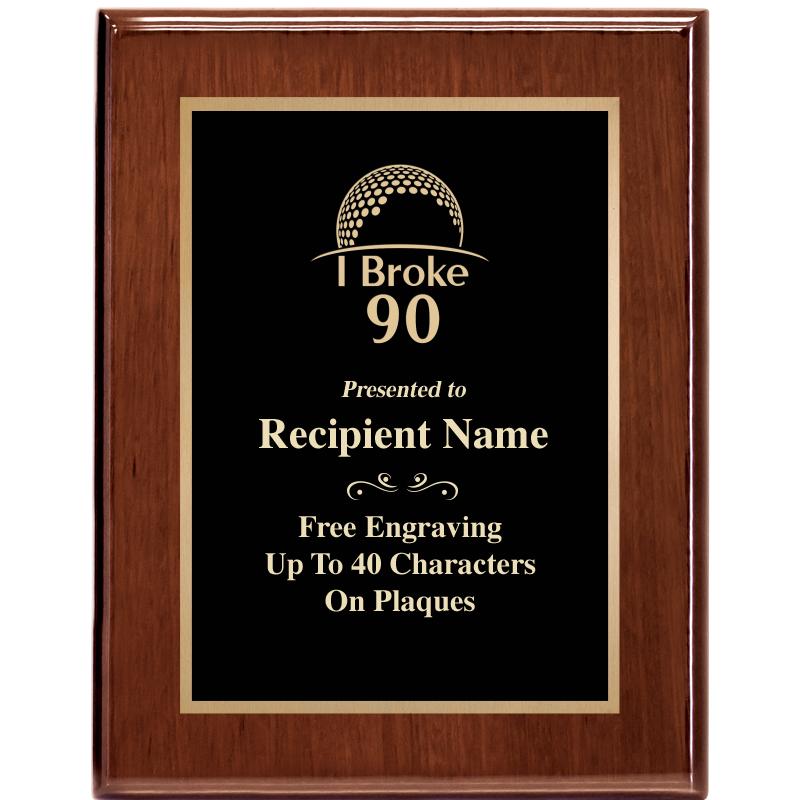 7X9 GLOSSED WALNUT PLAQUE