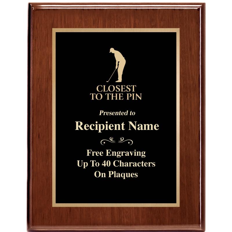 7X9 GLOSSED WALNUT PLAQUE