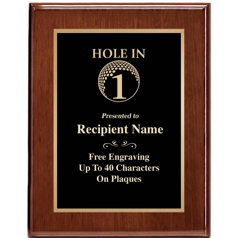 7X9 GLOSSED WALNUT PLAQUE