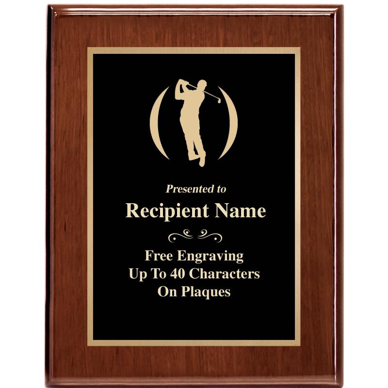 7X9 GLOSSED WALNUT PLAQUE
