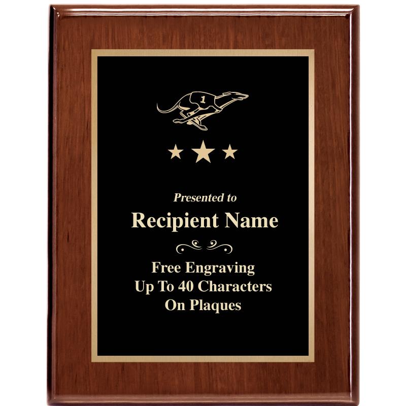 7X9 GLOSSED WALNUT PLAQUE