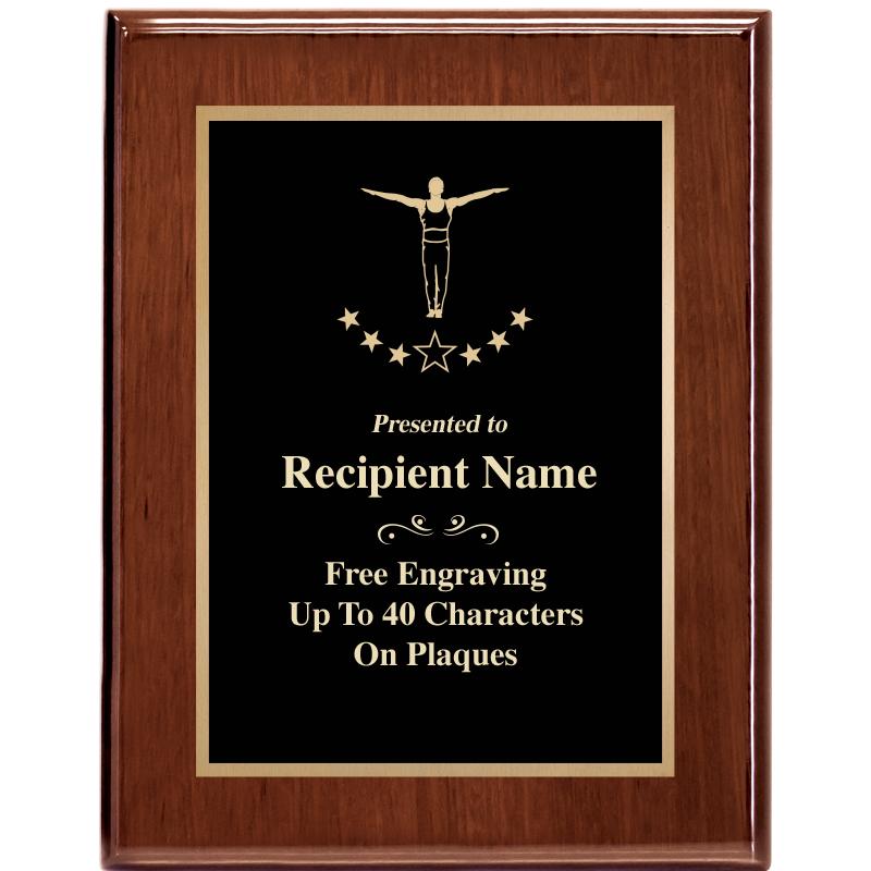 7X9 GLOSSED WALNUT PLAQUE