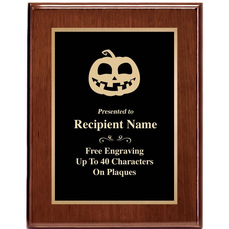 7X9 GLOSSED WALNUT PLAQUE