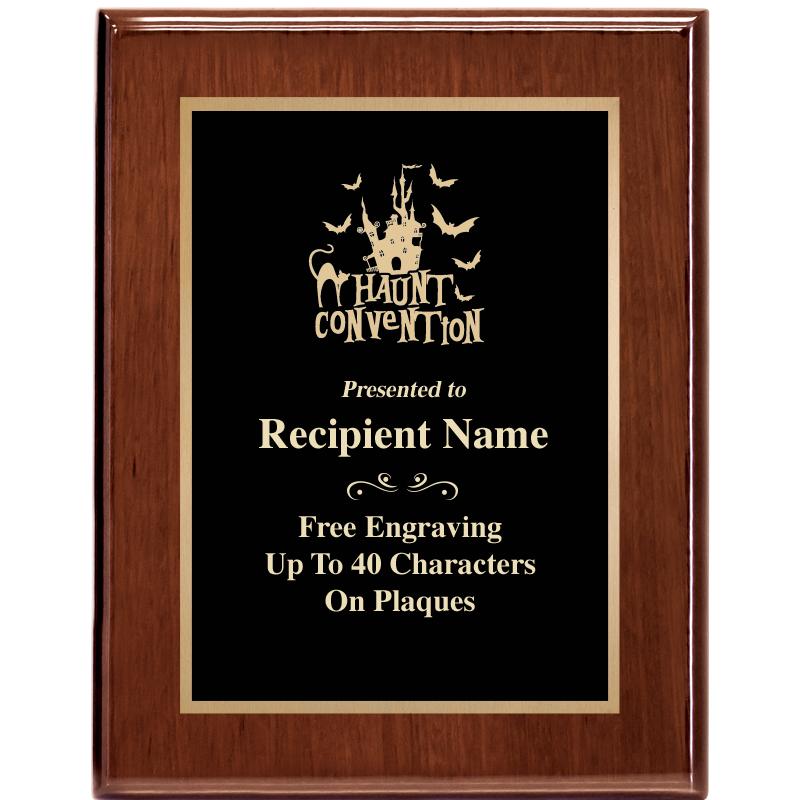 7X9 GLOSSED WALNUT PLAQUE