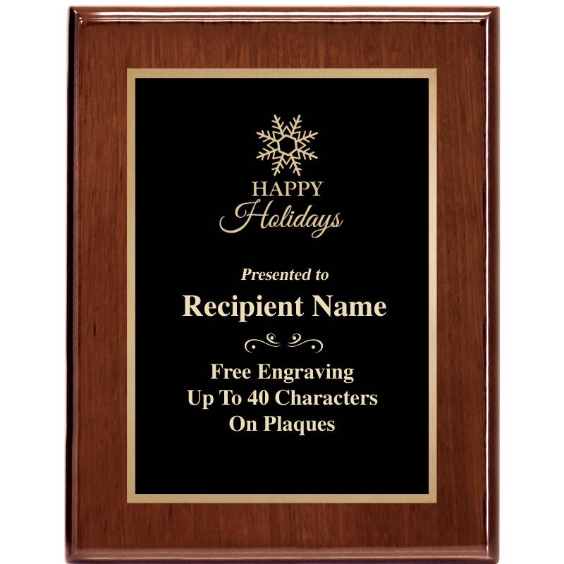 7X9 GLOSSED WALNUT PLAQUE