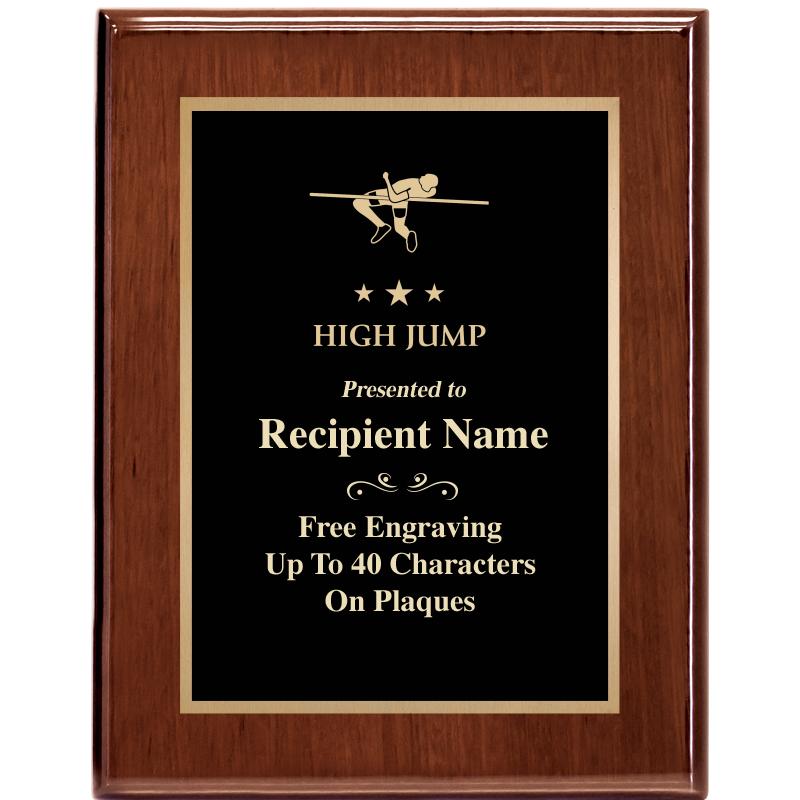 7X9 GLOSSED WALNUT PLAQUE