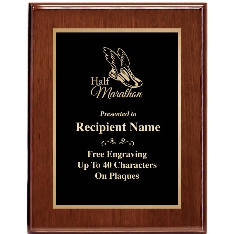 7X9 GLOSSED WALNUT PLAQUE