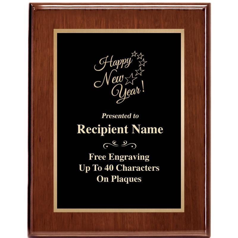 7X9 GLOSSED WALNUT PLAQUE