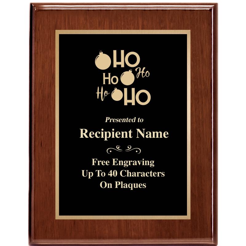 7X9 GLOSSED WALNUT PLAQUE