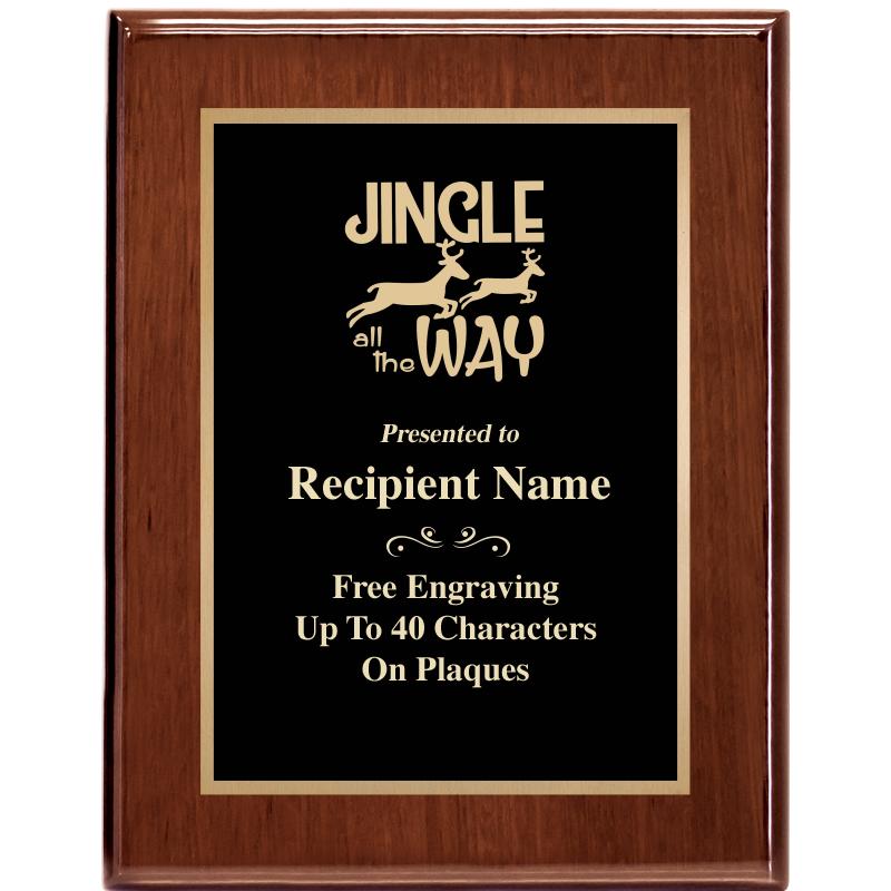 7X9 GLOSSED WALNUT PLAQUE