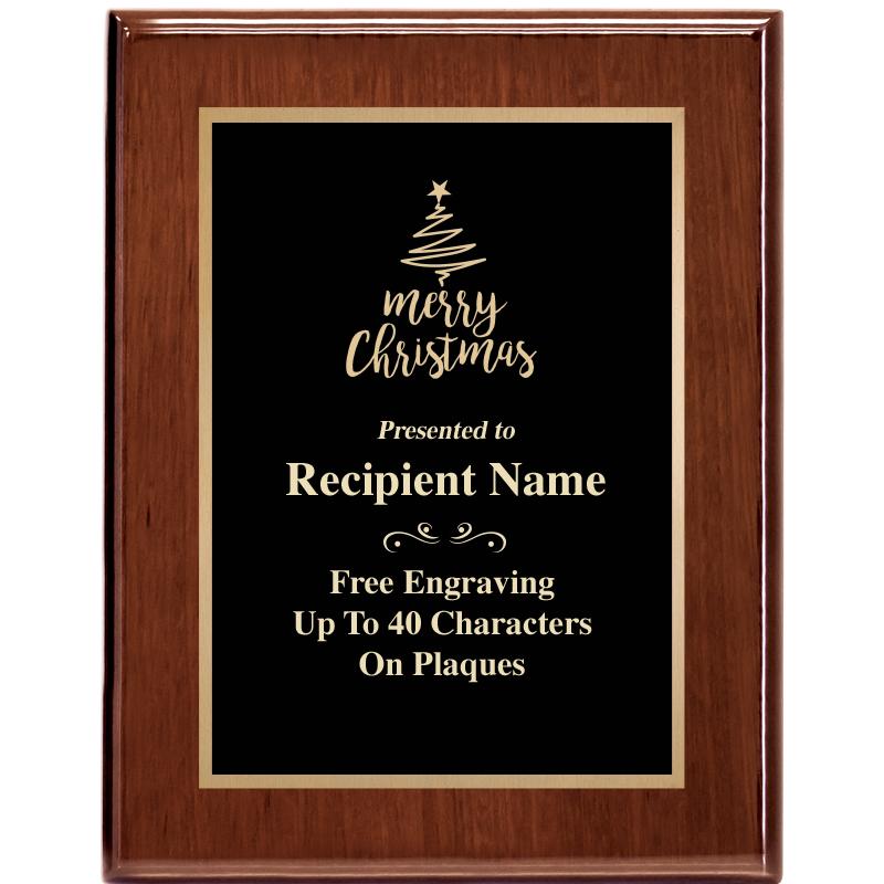 7X9 GLOSSED WALNUT PLAQUE