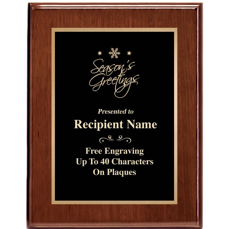 7X9 GLOSSED WALNUT PLAQUE