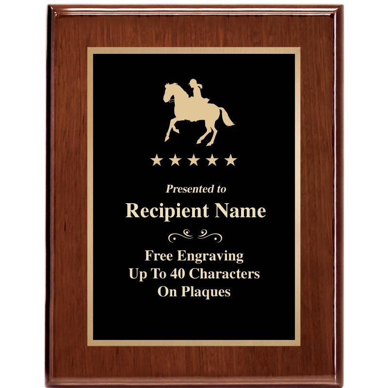 7X9 GLOSSED WALNUT PLAQUE