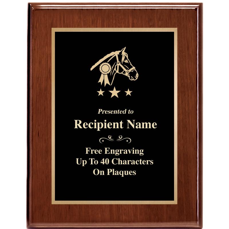 7X9 GLOSSED WALNUT PLAQUE