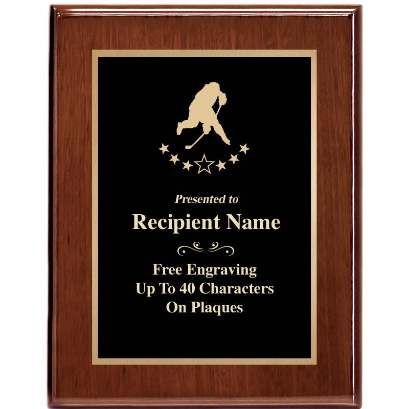 7X9 GLOSSED WALNUT PLAQUE