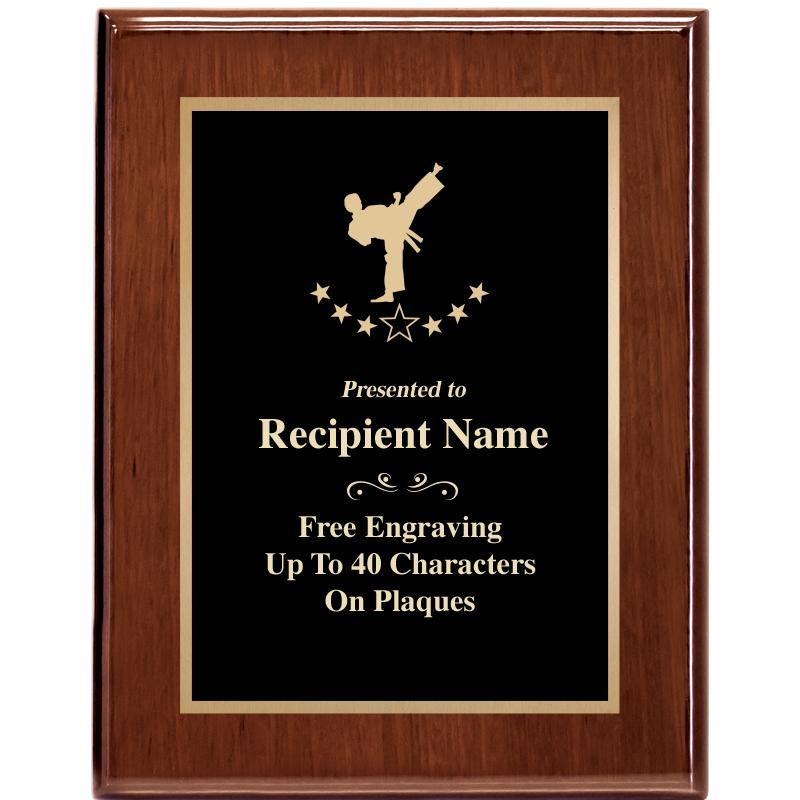7X9 GLOSSED WALNUT PLAQUE