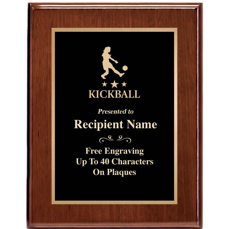 7X9 GLOSSED WALNUT PLAQUE