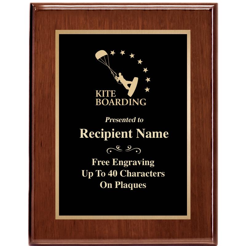 7X9 GLOSSED WALNUT PLAQUE