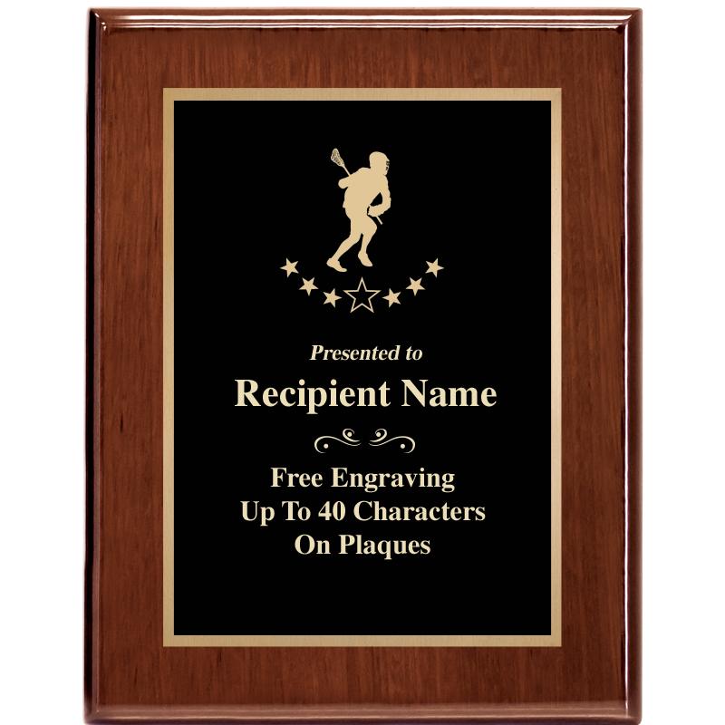 7X9 GLOSSED WALNUT PLAQUE