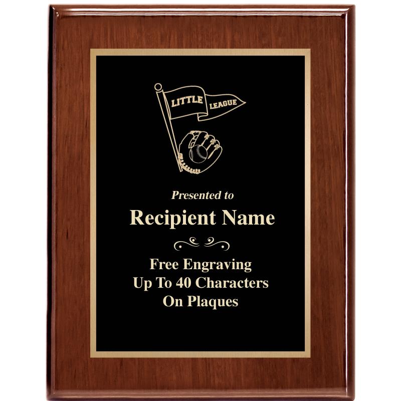 7X9 GLOSSED WALNUT PLAQUE