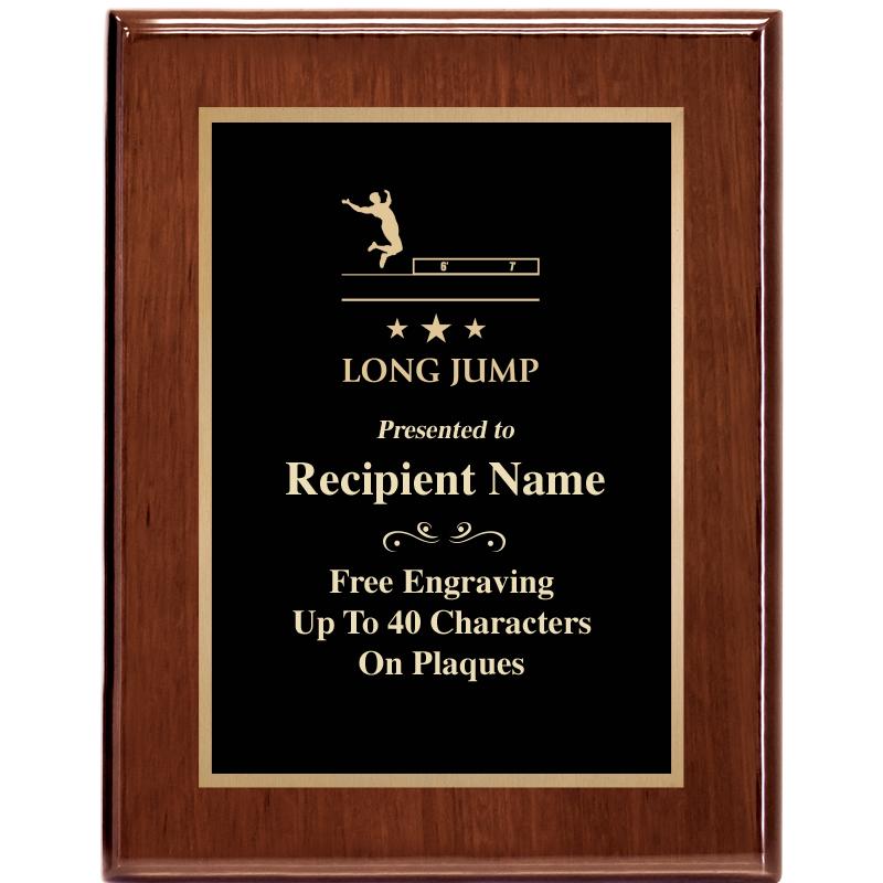 7X9 GLOSSED WALNUT PLAQUE