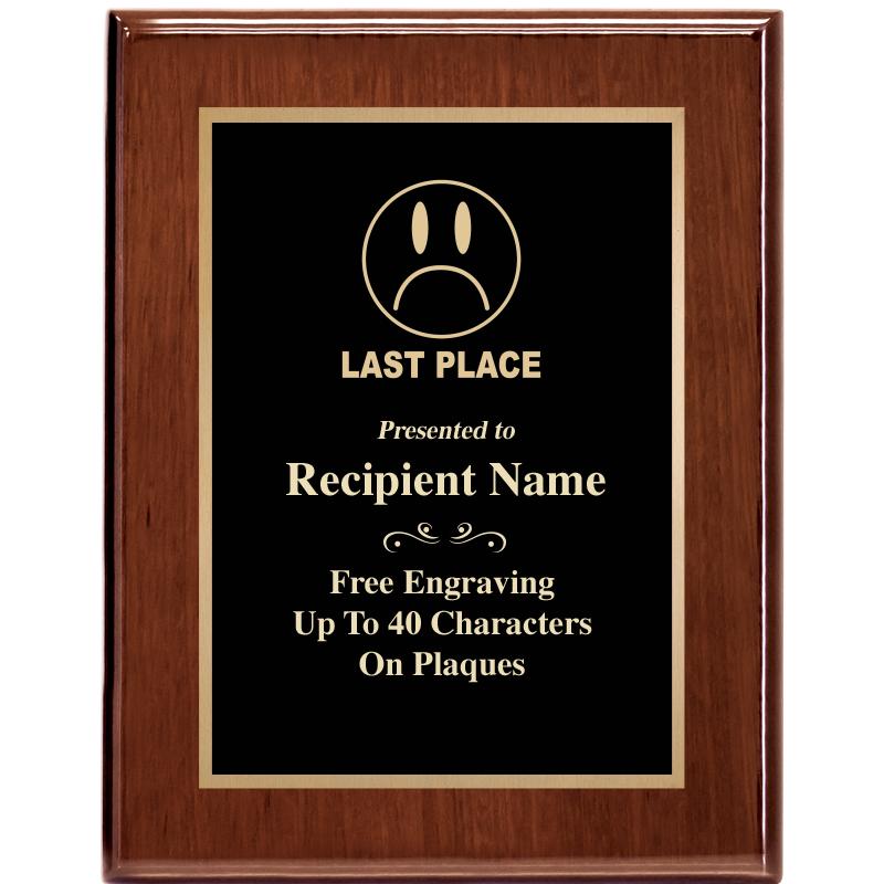 7X9 GLOSSED WALNUT PLAQUE