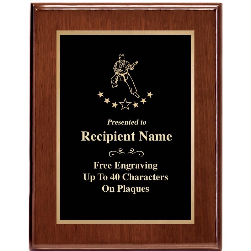 7X9 GLOSSED WALNUT PLAQUE