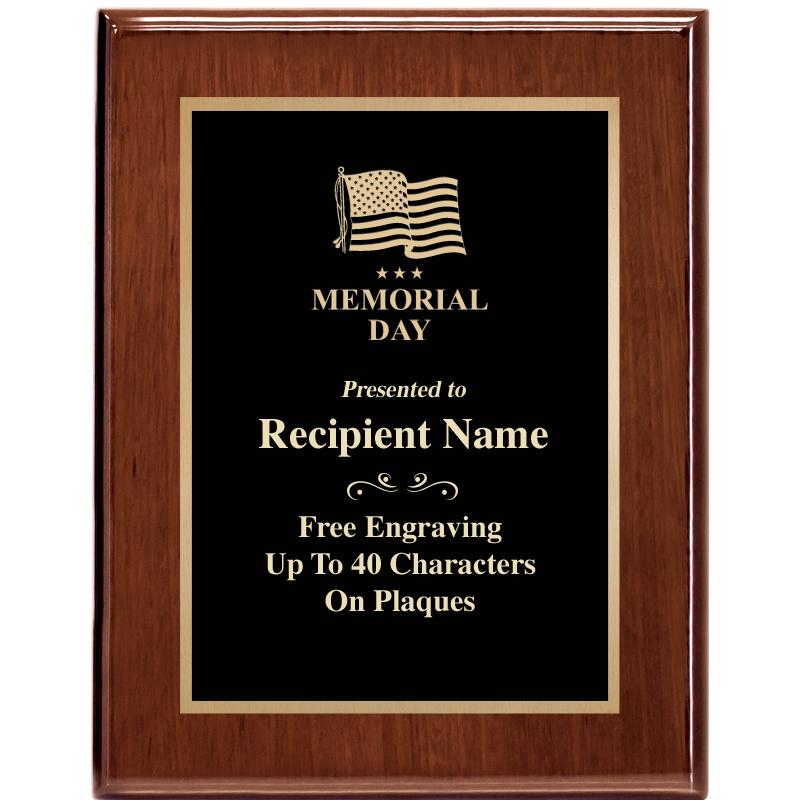 7X9 GLOSSED WALNUT PLAQUE