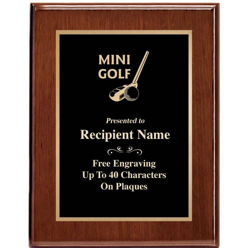 7X9 GLOSSED WALNUT PLAQUE