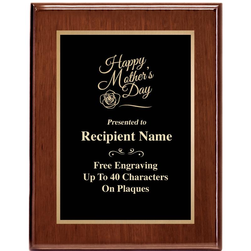 7X9 GLOSSED WALNUT PLAQUE