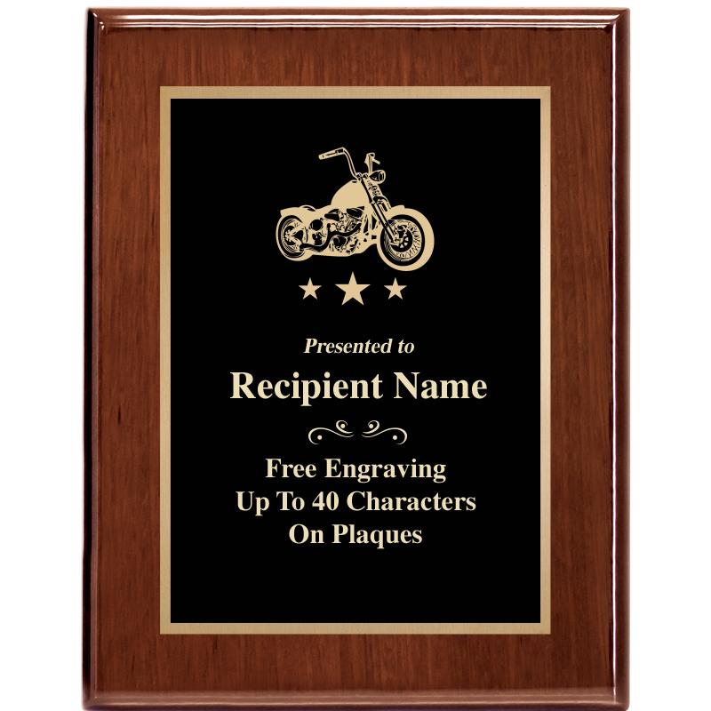 7X9 GLOSSED WALNUT PLAQUE