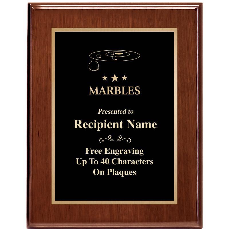 7X9 GLOSSED WALNUT PLAQUE