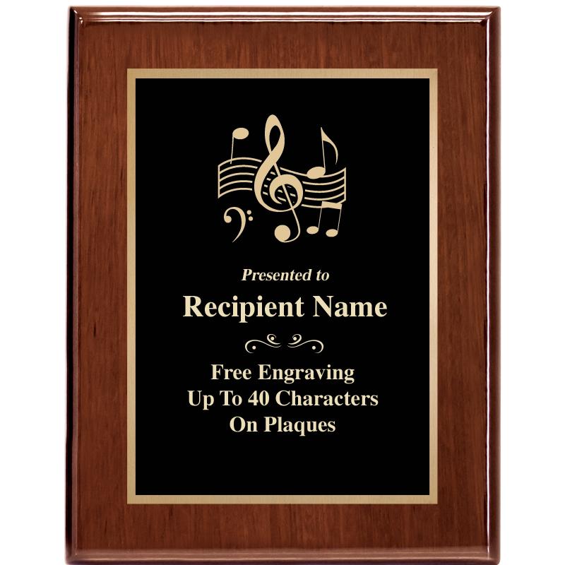 7X9 GLOSSED WALNUT PLAQUE