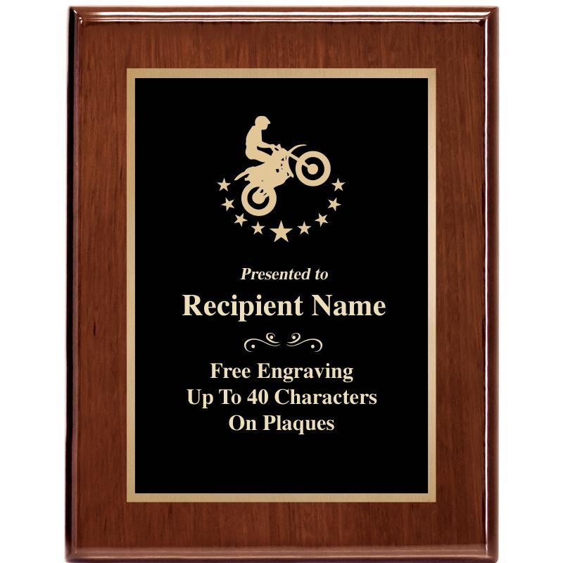 7X9 GLOSSED WALNUT PLAQUE