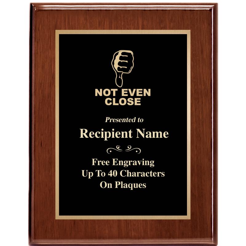 7X9 GLOSSED WALNUT PLAQUE